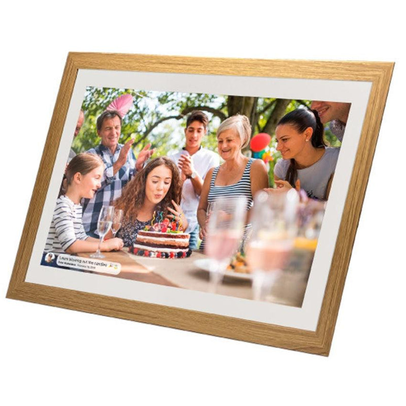 Frameo 15.6" Smart WiFi Digital Photo Frame White Oak DPF1156 - SuperOffice