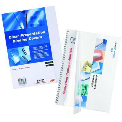 Gbc Ibico Binding Cover 200 Micron A4 Clear Pack 200 BCP20CLR200 - SuperOffice