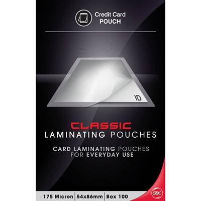 Gbc Laminating Pouch 175 Micron 54 X 86Mm Clear Pack 100 BL175M54X86 - SuperOffice