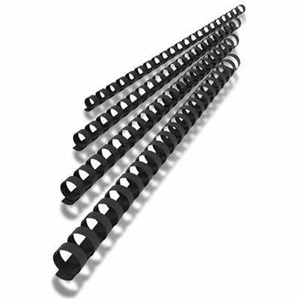 Gbc Plastic Binding Comb Round 21 Loop 10Mm A4 Black Pack 25 BEP10BK25 - SuperOffice