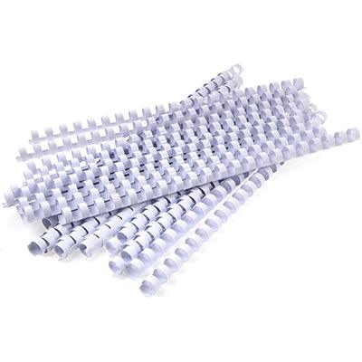 Gbc Plastic Binding Comb Round 21 Loop 6Mm A4 White Pack 25 BEP6W25 - SuperOffice