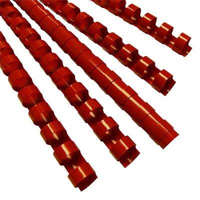 Gbc Plastic Binding Comb Round 21 Loop 8Mm A4 Red Pack 100 BEP8R100 - SuperOffice