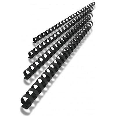 Gold Sovereign Plastic Binding Comb Round 21 Loop 10Mm A4 Black Box 100 SBR10BLK - SuperOffice