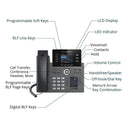 Grandstream GRP2614 IP Phone Black Wired Handset TFT 4 Lines WiFi GRP2614 - SuperOffice