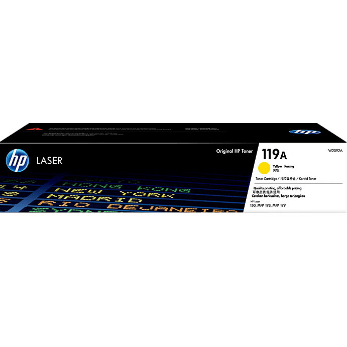 HP 119A Toner Ink Cartridge Black/Cyan/Magenta/Yellow Set Genuine LaserJet HP 119A Set - SuperOffice