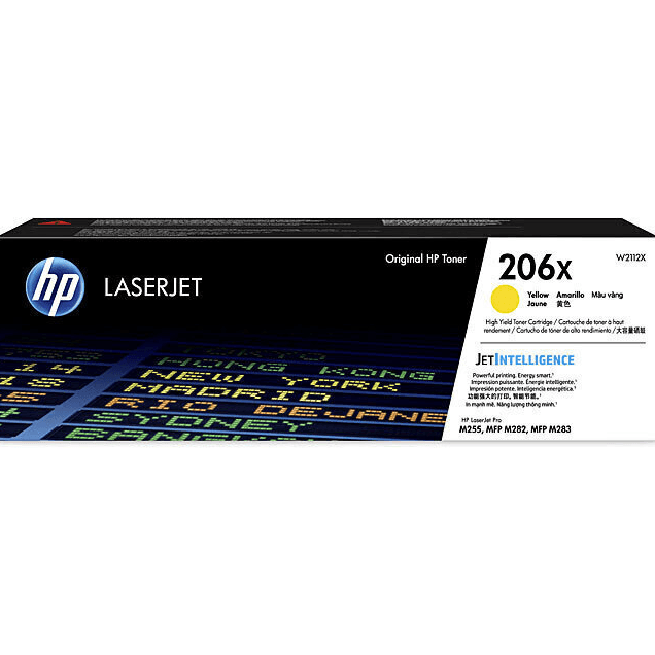 HP 206X Toner Ink Cartridge LasterJet Intelligence Yellow Genuine Original W2112X W2112X - SuperOffice