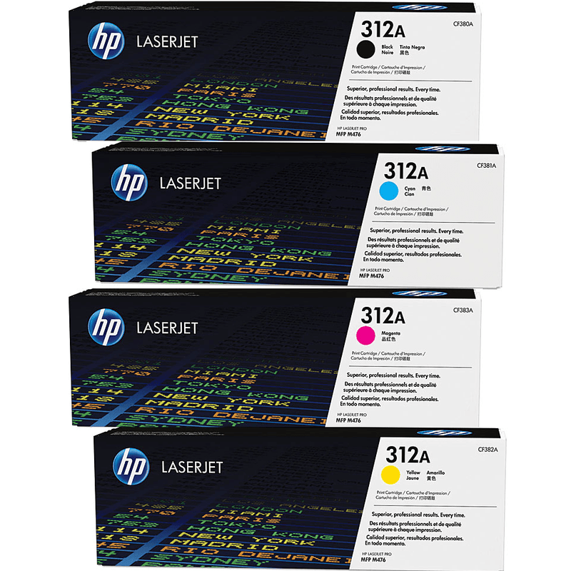 HP 312A Toner Ink Cartridge LaserJet Pro Black/Cyan/Magenta/Yellow Set HP 312A Set - SuperOffice