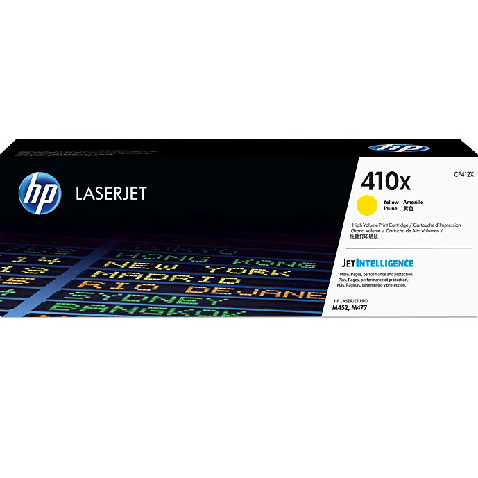 HP 410X Toner Ink Cartridge High Yield Yellow LaserJet CF412X - SuperOffice