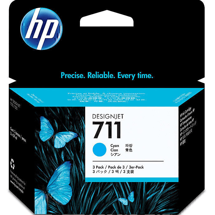 HP 711 Ink Cartridge Cyan CZ130A Original Genuine DESIGNJET T120/T520 CZ130A - SuperOffice