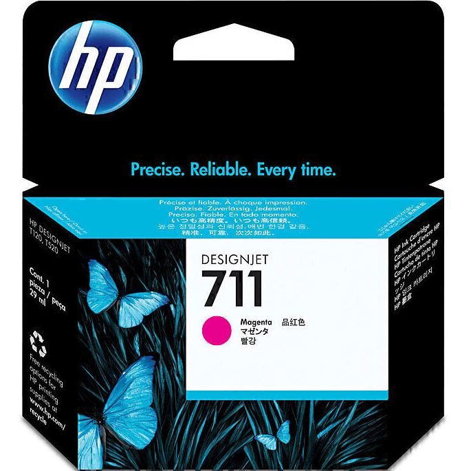 HP 711 Ink Cartridge Magenta CZ131A Original Genuine DESIGNJET T120/T520 CZ131A - SuperOffice