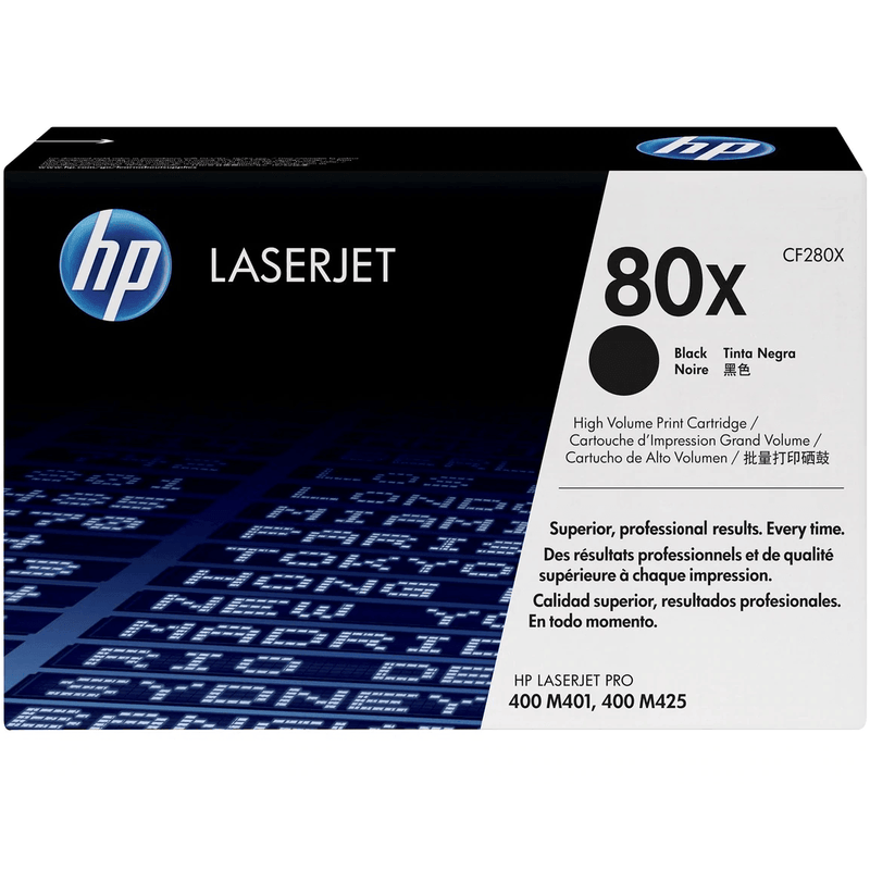 HP 80X Toner Ink Cartridge High Yield Black CF280X CF280X - SuperOffice