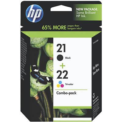 Hp Cc630Aa No.21 + No.22 Ink Cartridge Value Pack Black/Cyan/Magenta/Yellow CC630AA - SuperOffice