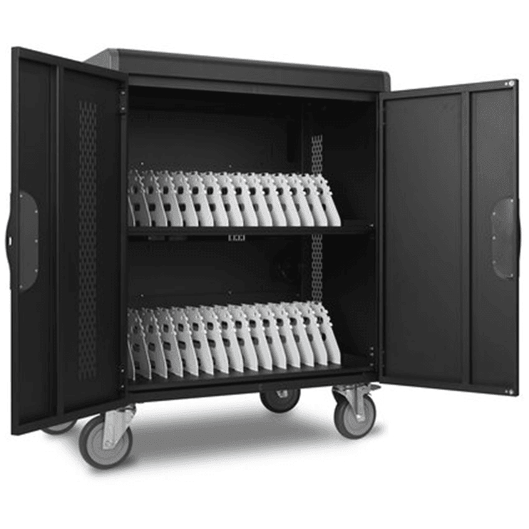 Kensington AC32 Notebook/Laptop/iPad Security Charging Cabinet Trolley Black K62327AP - SuperOffice