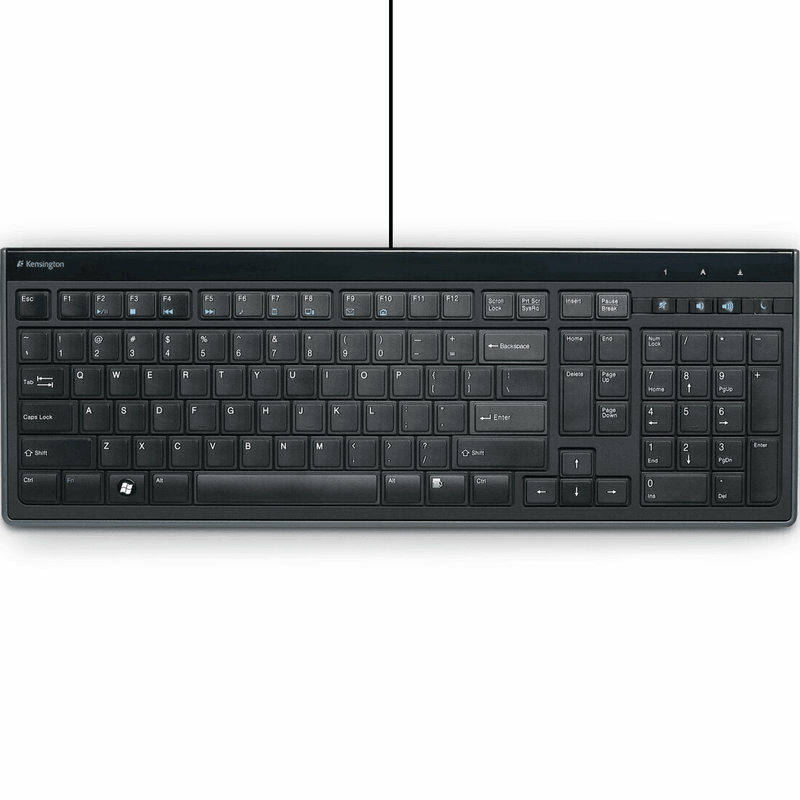 Kensington Advance Fit Full-Size Slim Keyboard Wired Black 72357 - SuperOffice