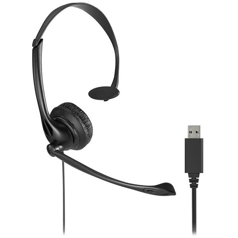 KENSINGTON Headset USB-A Mono with Mic and Volume Control Black K80100AP - SuperOffice