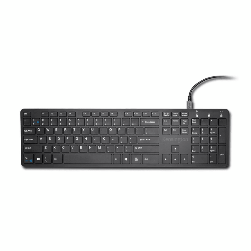 Kensington KP400 Switchable Keyboard Bluetooth or Wired Dual Power Black K72322 - SuperOffice