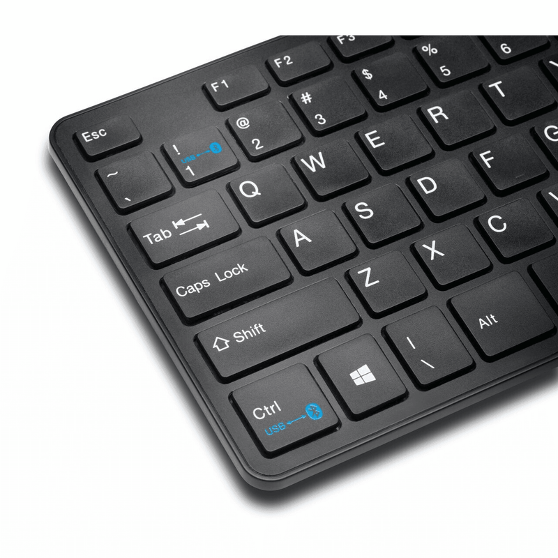 Kensington KP400 Switchable Keyboard Bluetooth or Wired Dual Power Black K72322 - SuperOffice