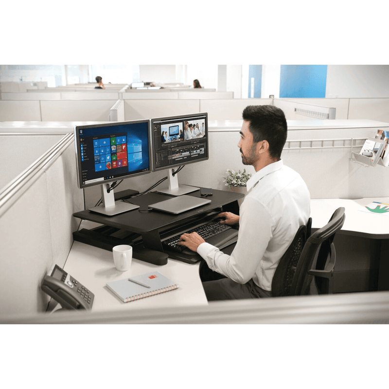 Kensington Smartfit Sit Stand Height Adjustable Workstation Black 52804 - SuperOffice