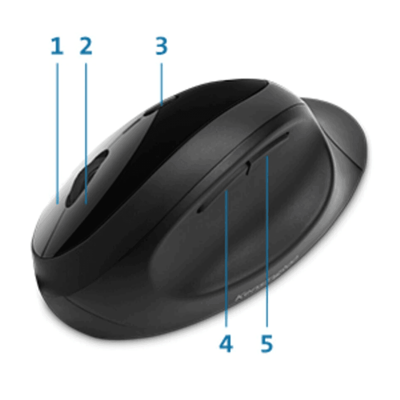 Kensington Vertical Ergonomic Mouse Black Ergo Wireless K75404WW - SuperOffice