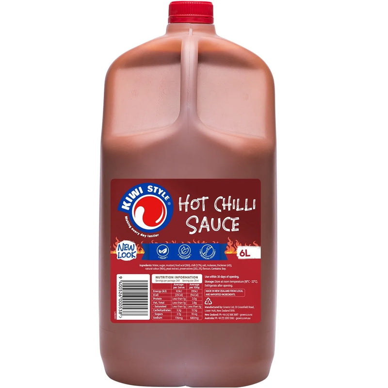 Kiwi Style Hot Chilli Spicy Sauce 6L Bulk 326948 - SuperOffice