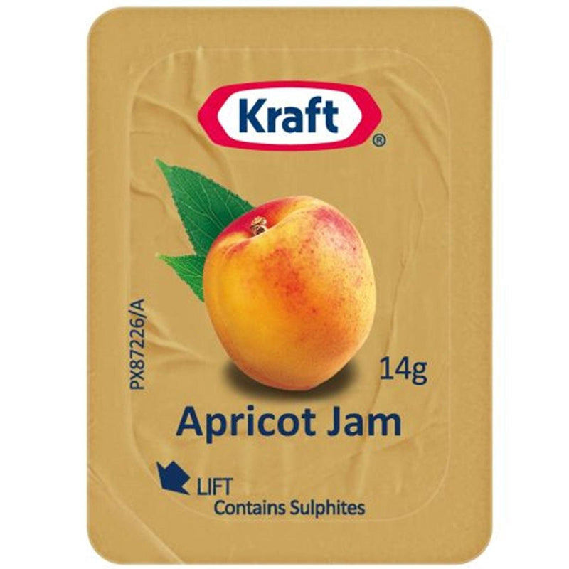 Kraft Heinz Apricot Jam Individual Portions 14g 75 Carton Bulk Box 605156 - SuperOffice