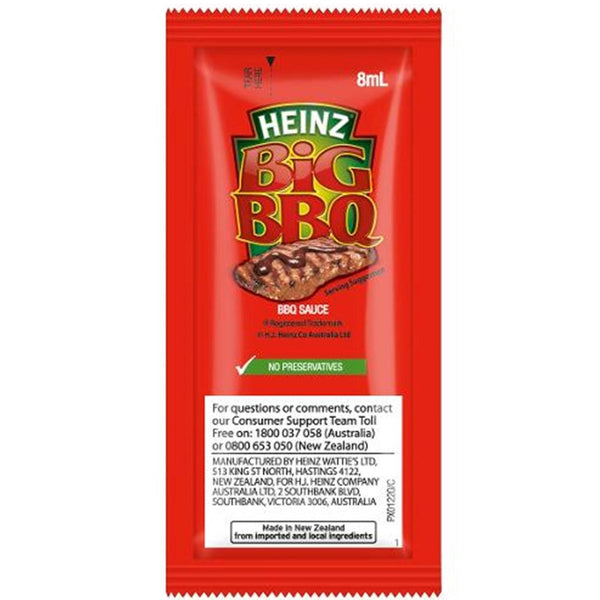 Kraft Heinz BBQ Sauce Individual Portions 8mL 300 Carton Bulk Box 451780 - SuperOffice