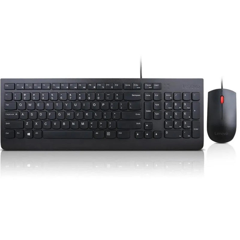 Lenovo Essential Wired Keyboard & Mouse Hotkey Height Adjustable Combo Set 4X30L79883 - SuperOffice