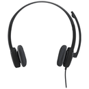 Logitech H151 Stereo Headset Headphones Microphone 3.5mm Jack Black 981-000587 - SuperOffice