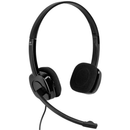 Logitech H151 Stereo Headset Headphones Microphone 3.5mm Jack Black 981-000587 - SuperOffice