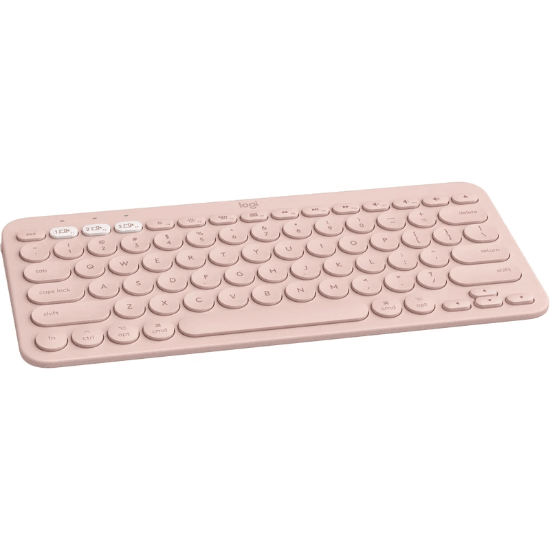 Logitech K380 Bluetooth Multi-Device Keyboard Apple Mac iPad Compact Pink Rose 920-010409 - SuperOffice