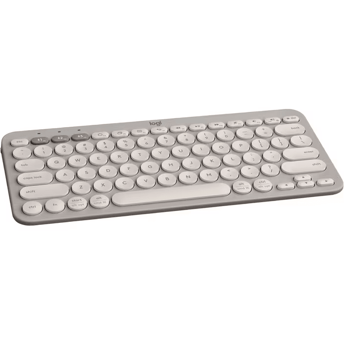 Logitech K380 Bluetooth Multi-Device Keyboard Sand Grey Compact 920-011145 - SuperOffice