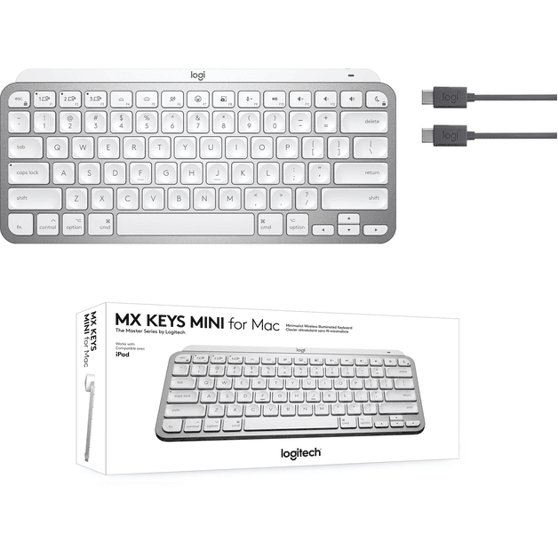 Logitech MX Keys Mini + Anywhere 3 For Mac Wireless Illuminated Keyboard Mouse Combo Bundle Set 910-005995 + 920-010528 (MAC WHITE) - SuperOffice