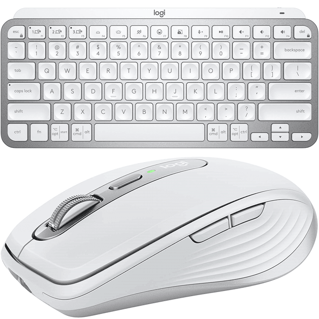 Logitech MX Keys Mini + Anywhere 3 For Mac Wireless Illuminated Keyboard Mouse Combo Bundle Set 910-005995 + 920-010528 (MAC WHITE) - SuperOffice