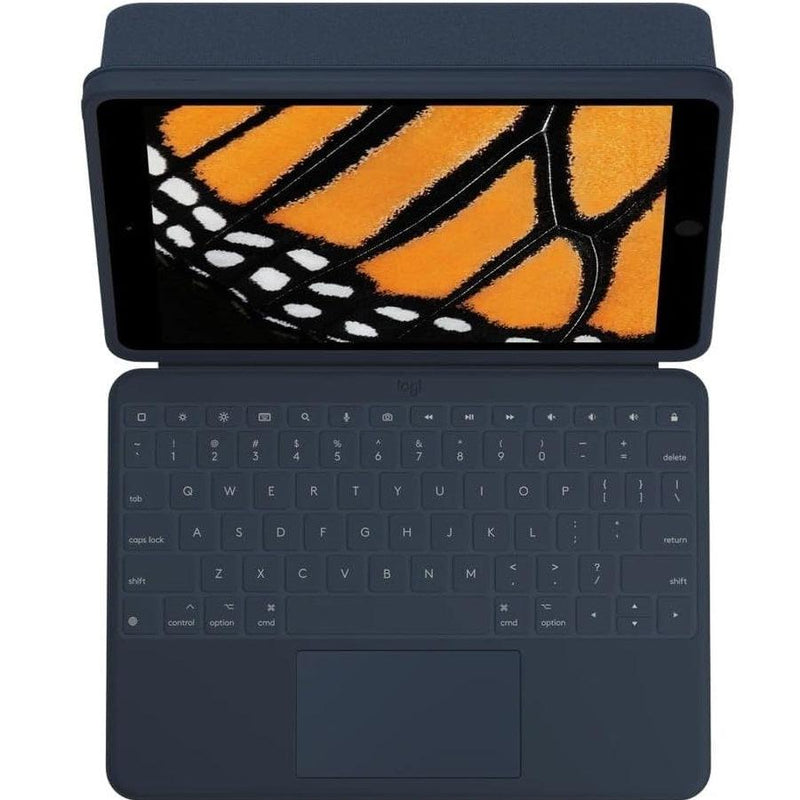 Logitech Rugged Protective Keyboard Case Combo 3 Touch Trackpad for iPad 10.2" 7th/8th/9th Gen Blue 920-010341(Touch) - SuperOffice