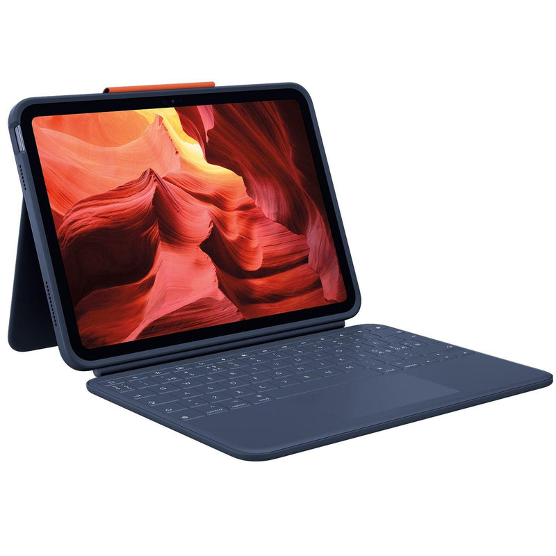 Logitech Rugged Protective Keyboard Case Combo 4 Touch Trackpad for iPad 10.9” 10th Gen Blue 920-011213(Touch) - SuperOffice