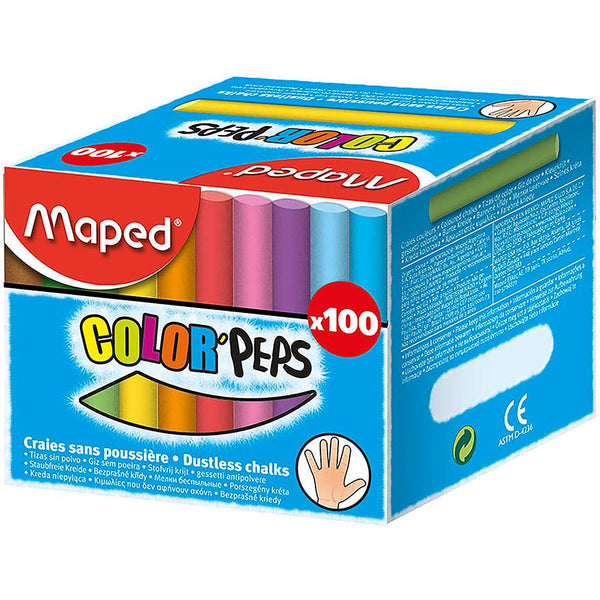 Maped Coloured Peps Chalk Box 100 8935021 - SuperOffice