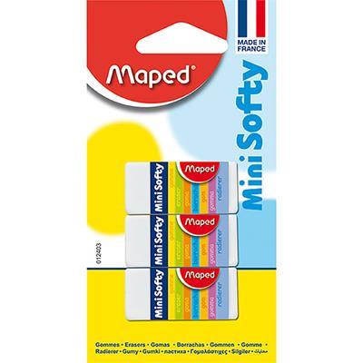 Maped Mini Softy Eraser Pack 3 8012403 - SuperOffice