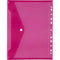 Marbig Binder Pocket Button Closure A4 Pink 2025909 - SuperOffice