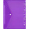 Marbig Binder Pocket Button Closure A4 Purple 2025919 - SuperOffice