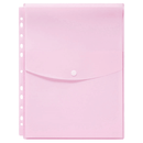 Marbig Binder Pocket Top Opening Document Wallet Holder A4 Pastel Pink Pack 12 2025893 (12 Pack) - SuperOffice