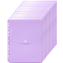 Marbig Binder Pocket Top Opening Document Wallet Holder A4 Pastel Purple Pack 12 2025894 (12 Pack) - SuperOffice