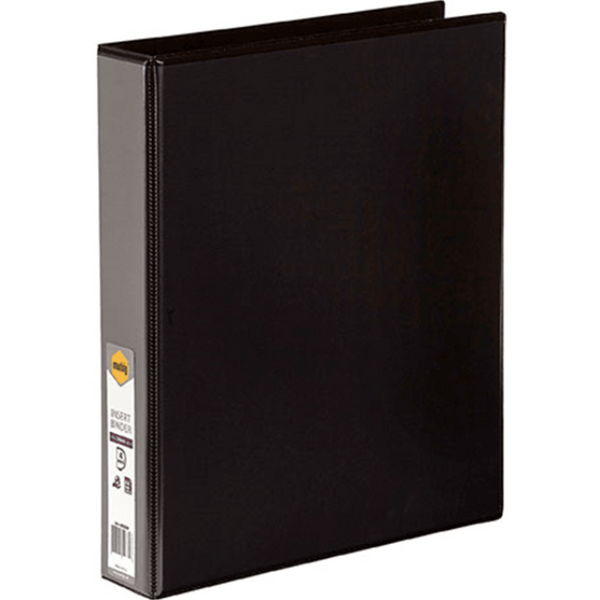 Marbig Clear View Insert Ring Binder 4D 38mm A4 Black Box 12 5414002B (Box 12) - SuperOffice