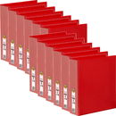 Marbig Clear View Insert Ring Binder 4D 50mm A4 Red 12 Pack 5424003B (12 Pack) - SuperOffice