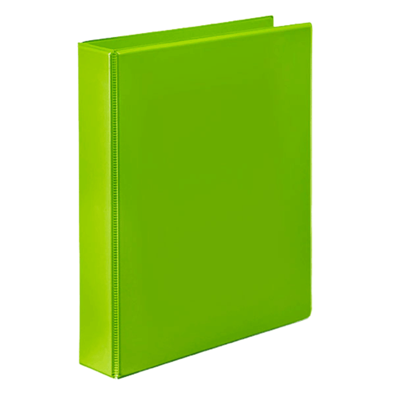 Marbig Clear View Insert Ring Binder Folder 2D 25mm A4 Lime Green 20 Pack 5402004 (20 Pack) - SuperOffice