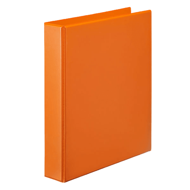 Marbig Clear View Insert Ring Binder Folder 2D 25mm A4 Orange 20 Pack 5402006 (20 Pack) - SuperOffice