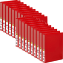 Marbig Clear View Insert Ring Binder Folder 2D 25mm A4 Red 20 Pack 5402003B (20 Pack) - SuperOffice