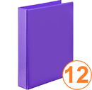 Marbig Clear View Insert Ring Binder Folder 2D 38mm A4 Purple Box 12 5412019 (Box 12) - SuperOffice