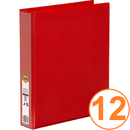 Marbig Clear View Insert Ring Binder Folder 2D 38mm A4 Red Box 12 5412003B (Box 12) - SuperOffice