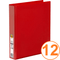 Marbig Clear View Insert Ring Binder Folder 2D 38mm A4 Red Box 12 5412003B (Box 12) - SuperOffice