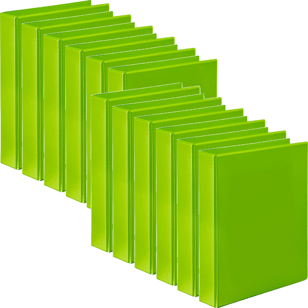 Marbig Clearview Insert Ring Binder 4D 50mm A4 Lime Green 12 Pack 5424004 (12 Pack) - SuperOffice